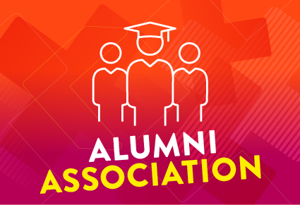 Graphic image with the words Alumni Association