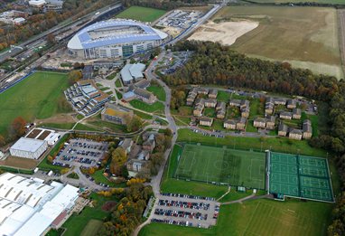 Aerial view of the Falmer campus